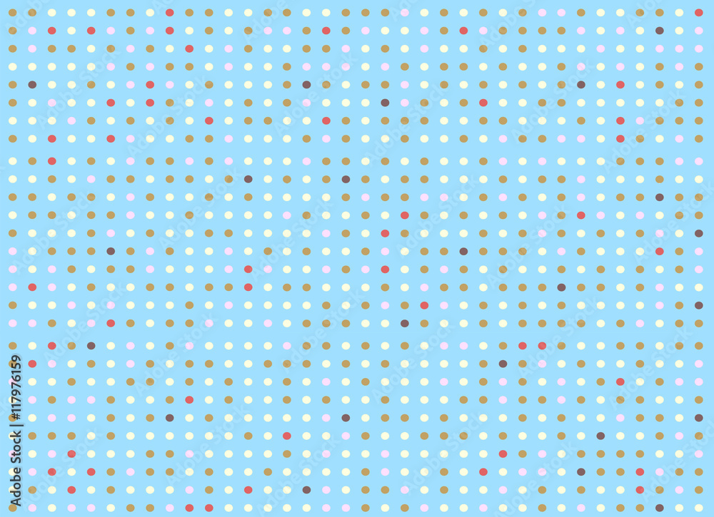 Spotted Retro Background/ Texture (Blue, Beige, Brown, Red, Pink) - Big Spots