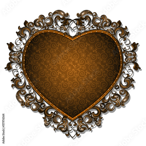frame in the shape of heart for picture or photo