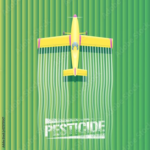 Crop duster plane vector illustration