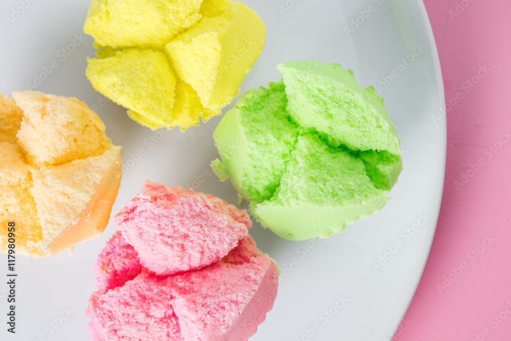 Cotton wool cake. Thai Dessert Cotton wool cake. Thai Dessert