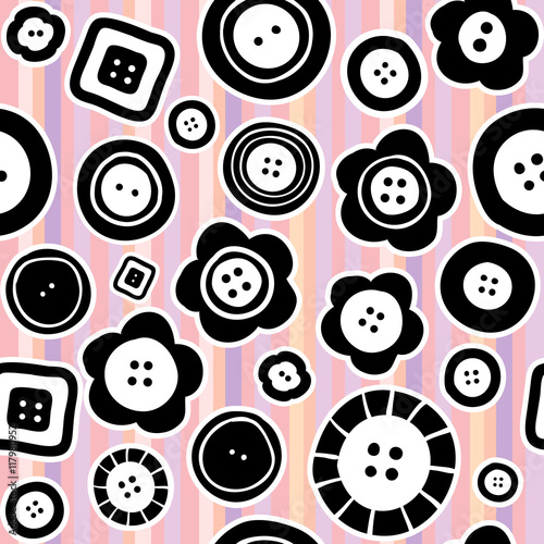 Sewing buttons seamless pattern