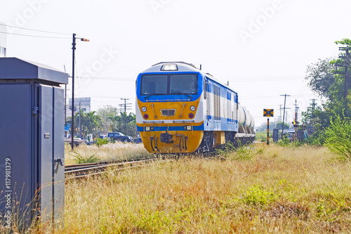 Rail freight car close-up