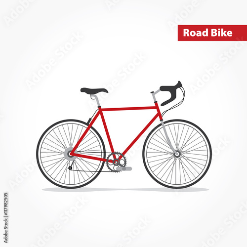 Different kind os bicycles, colour silhouettes set. Vector modern illustration and design element on white background.