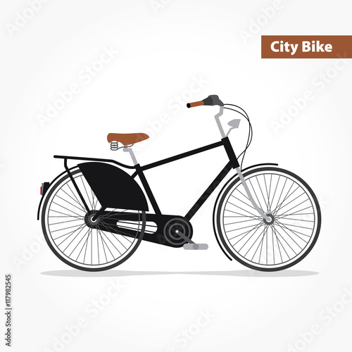 Different kind os bicycles, colour silhouettes set. Vector modern illustration and design element on white background.