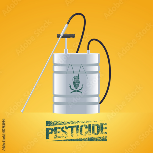 Pest insects control sprinkling equipment vector illustration for farming