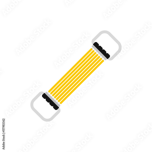 Sports stretchable belt icon in flat style on a white background