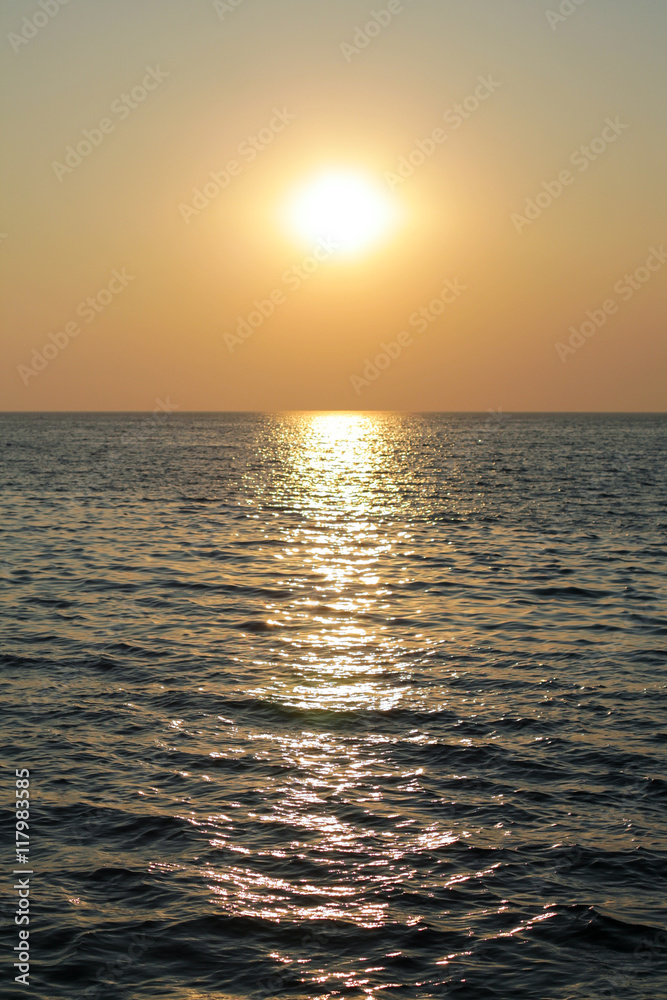 summer sunset on the sea