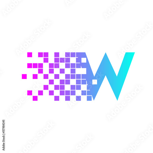 Letter W Logo Design.network digital logo icon template. technology logo, web net logo icon, Company logo