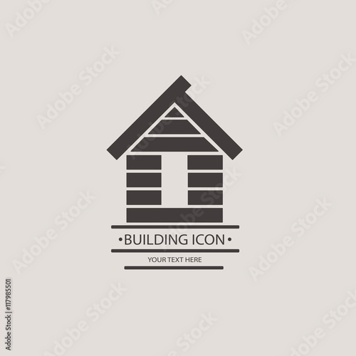 Building with logs. composition with squares. Template vector. I