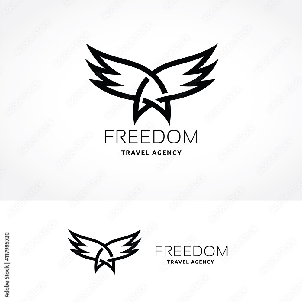 Obraz premium Freedom Wing Logo 