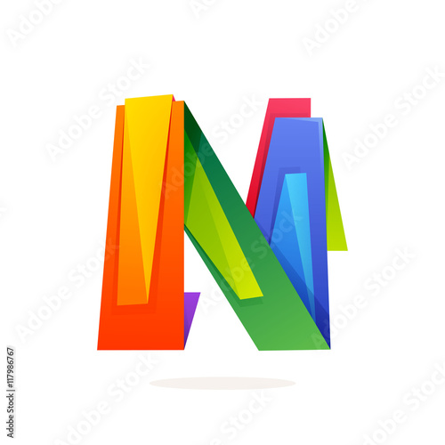 Free Download Letter N logo in low poly style. - GFXLoad