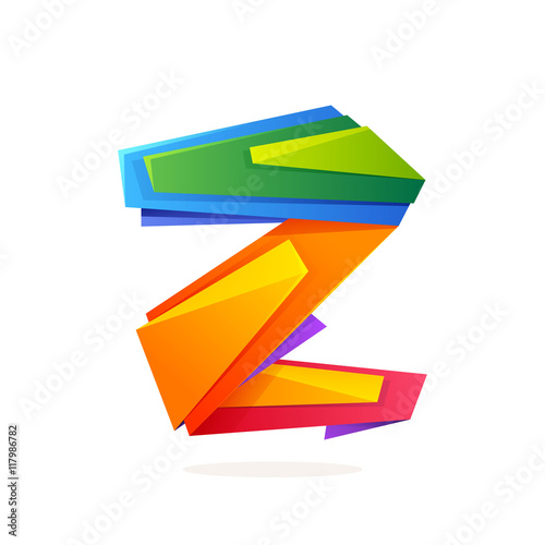 Free Download Letter Z logo in low poly style. - GFXLoad