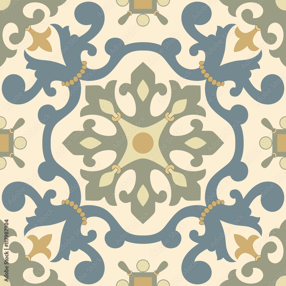Floral pattern for your design. Traditional Arabic seamless ornament. Iznik. Vector. Background. Floral pattern for your design. Traditional Arabic seamless ornament. Iznik. Vector. Background.