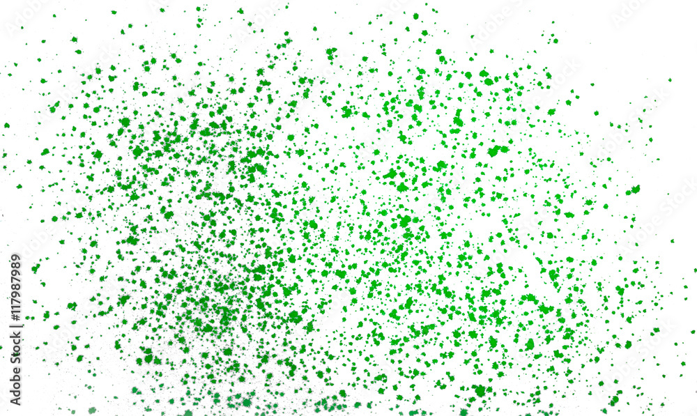 Sprinkles of green paint color pigments Sprinkles of green paint color pigments