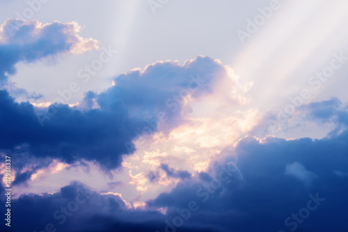 Cloudscape with rays struggling through the clouds © Vitaliy
