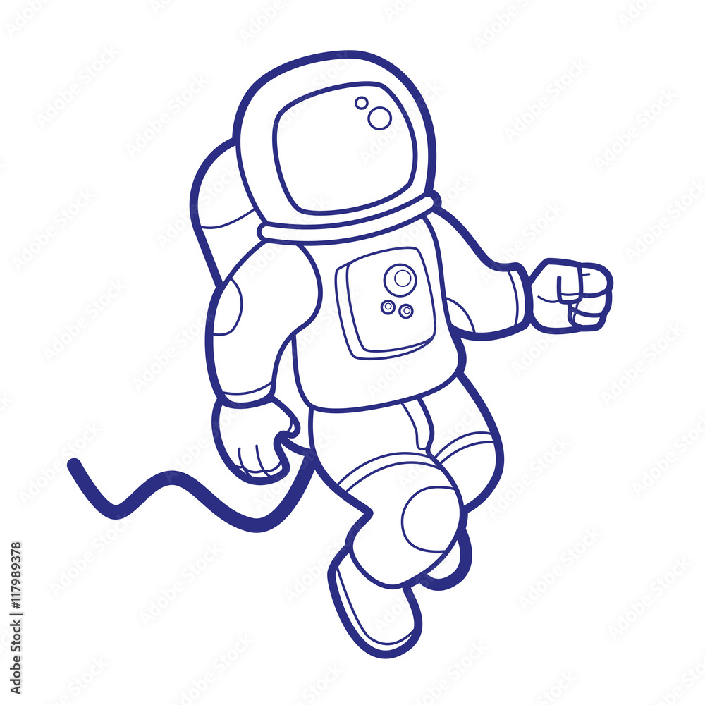 Naklejka premium Kosmiczny astronauta