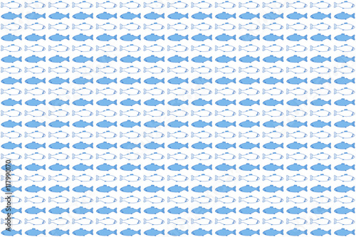 Background with fish, 3d illustration
