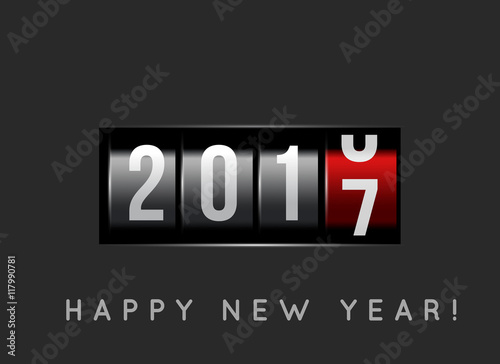 New Year counter 2016 with power button