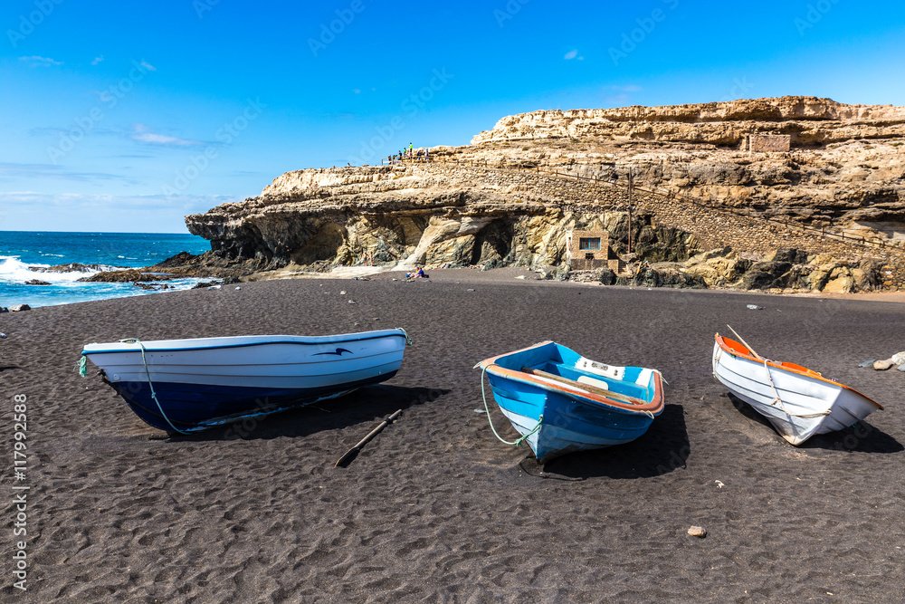 Fototapeta premium Beach In Ajuy,Fuerteventura, Canary Islands, Spain