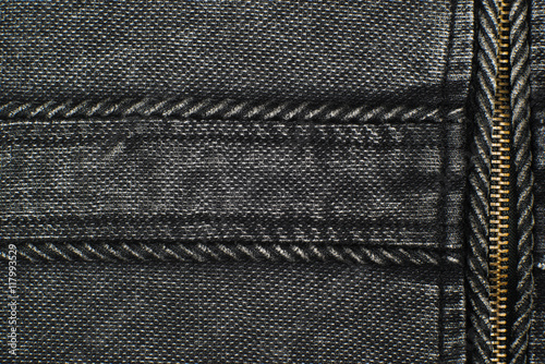 black Denim fabric for background.