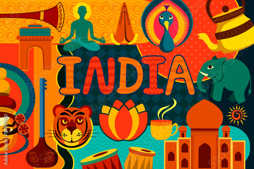 Collage displaying rich cultural heritage of India