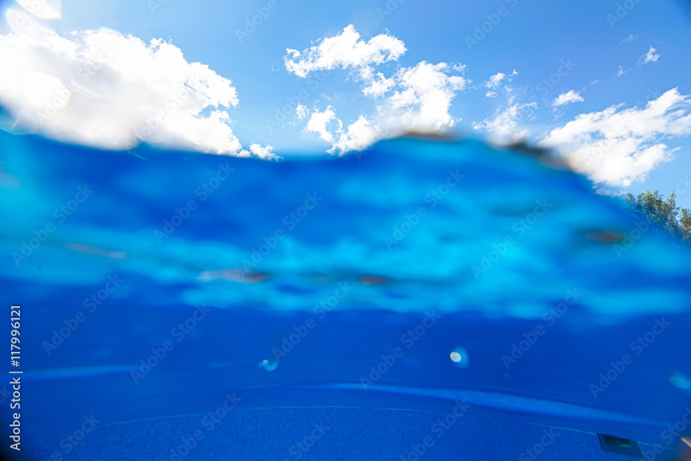 Blue sky from underwater Blue sky from underwater