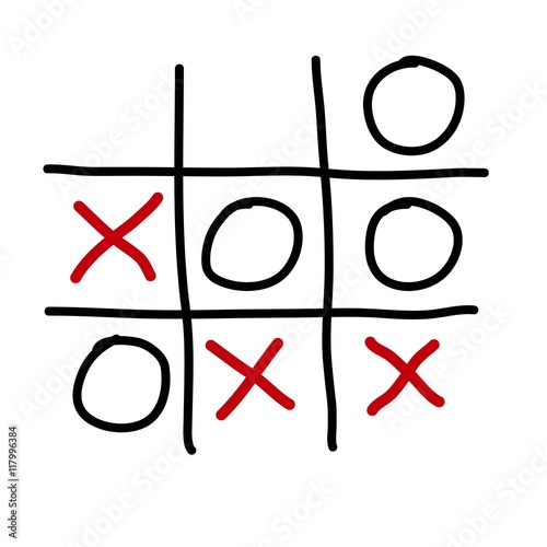 tic tac toe xo game on isolated