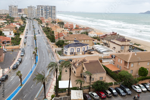 San Javier La Manga, Spain - SEPTEMBER 2015: City top view