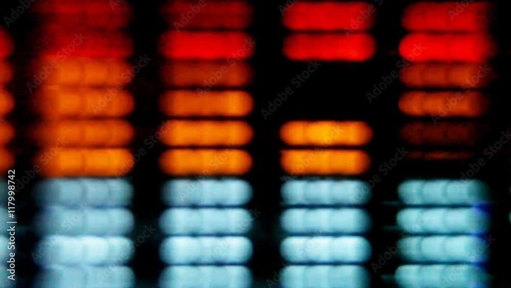 close-up of hifi graphic equalisers close-up of hifi graphic equalisers