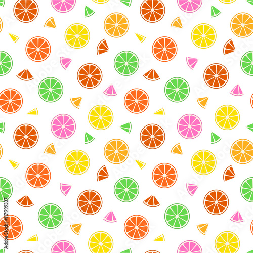Colorful fruit pattern - seamless.