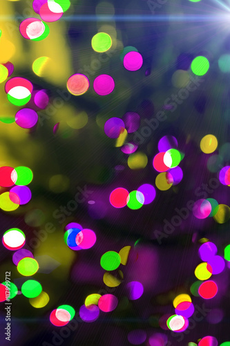 blurry holiday lights, bokeh