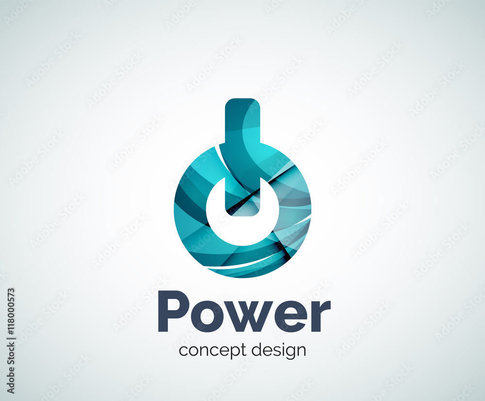 Power button logo template Power button logo template