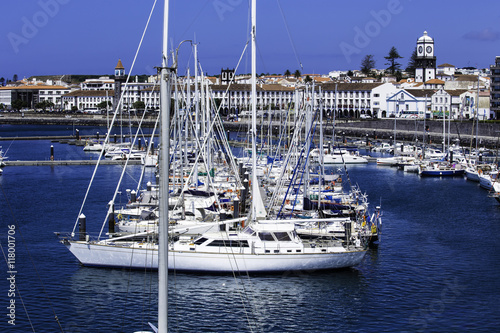 Ponta Delgada, Sao Miguel, Azores harbour