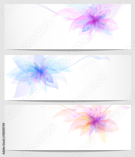 Flower vector background brochure template.