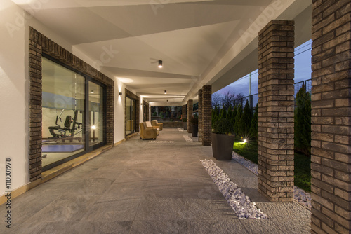 Modern architecture design of luxury villa exterior photo