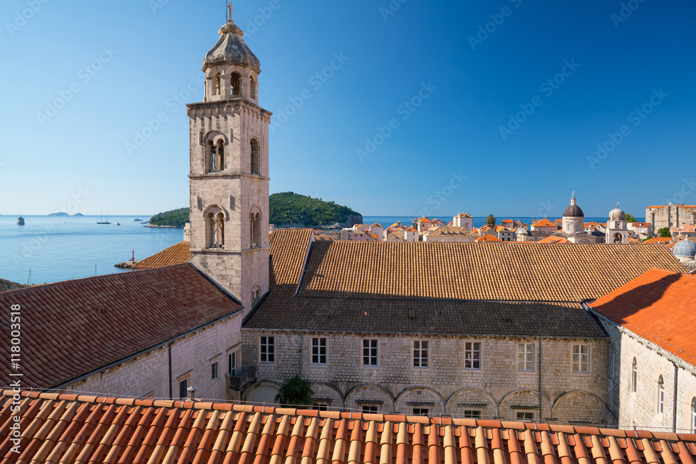 View of Dominican monastery in Dubrovnik.