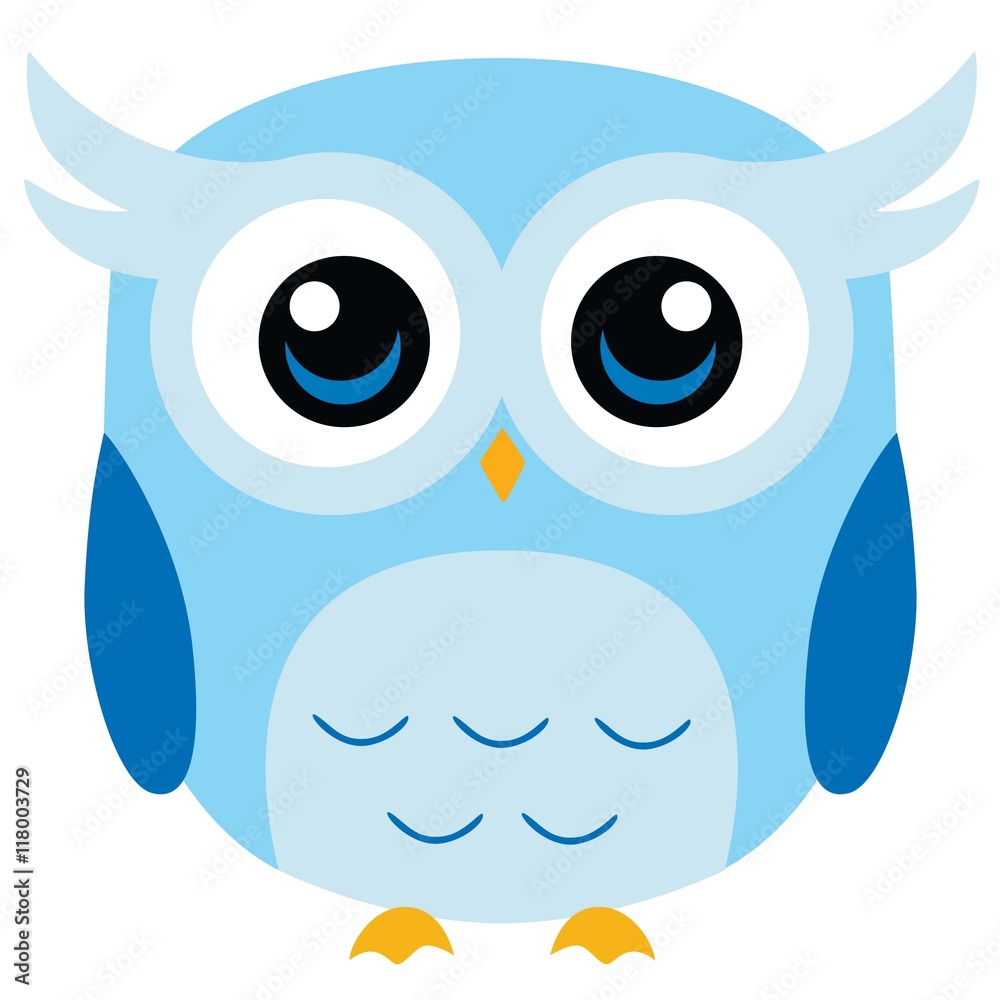 Fototapeta premium Cute Owl Vector Illustration. Additional vector format Eps8, you can very easy edit with separate layers