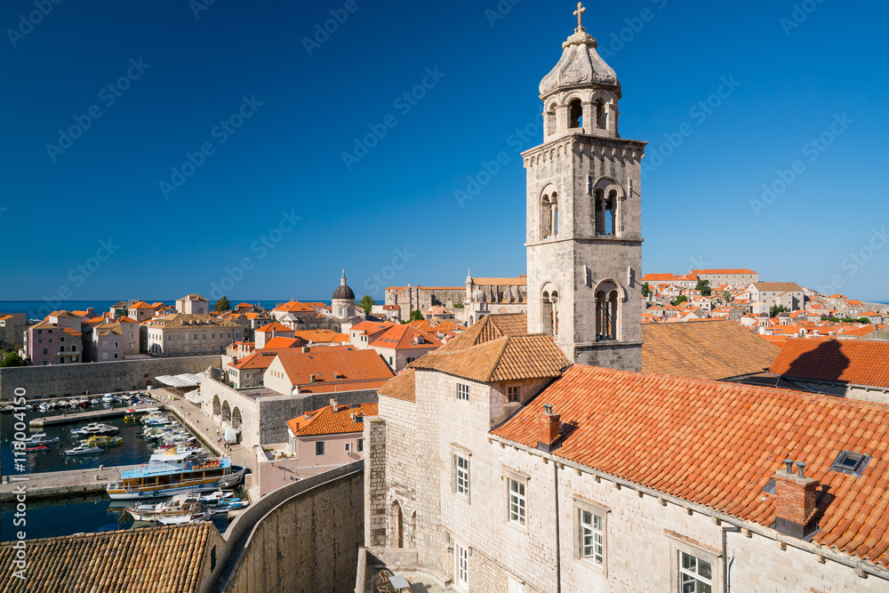 View of Dominican monastery in Dubrovnik.
