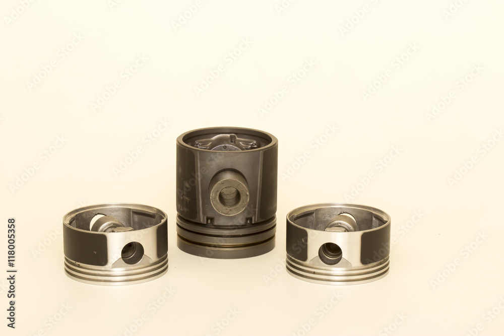 auto piston parts white background isolated auto piston parts white background isolated