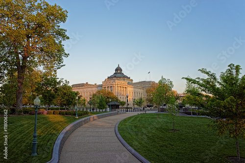 Road to Library of Congress in Washington DC photo