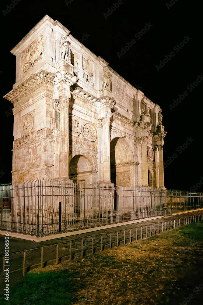 Arch of Constantine Roman Forum in Rome in Italy