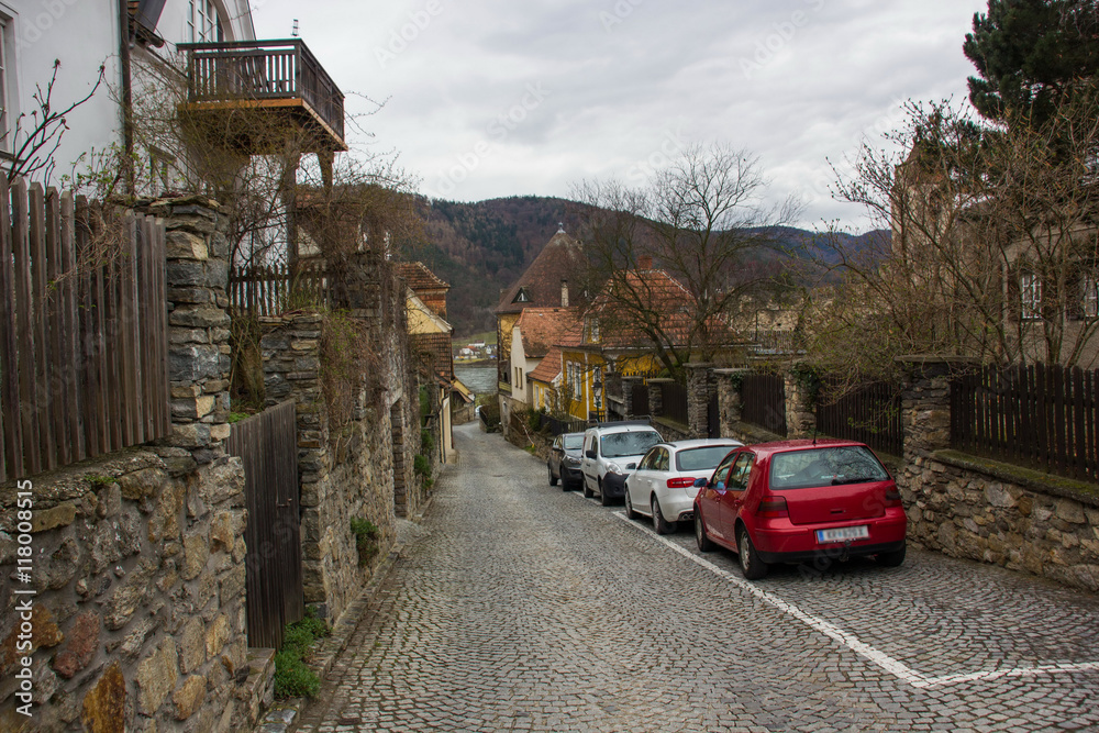 Durnstein, Wachau, Austria. Early spring. Durnstein, Wachau, Austria. Early spring.