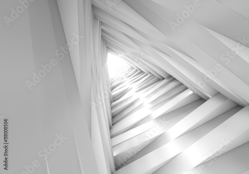 Abstract tunnel in the gray notes. The light at the end of the tunnel © injenerker