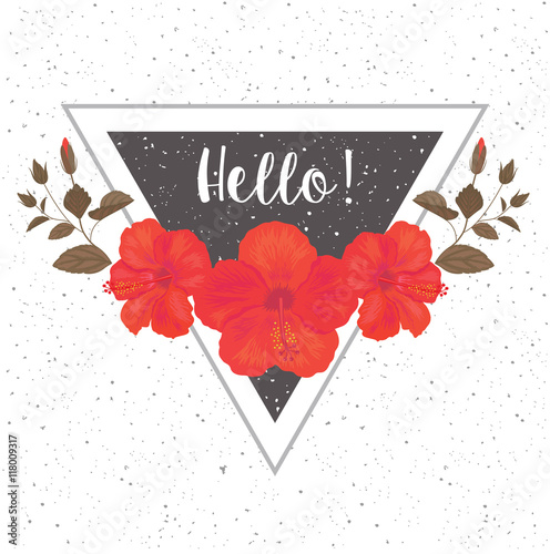 Abstract Background with Hibiscus .