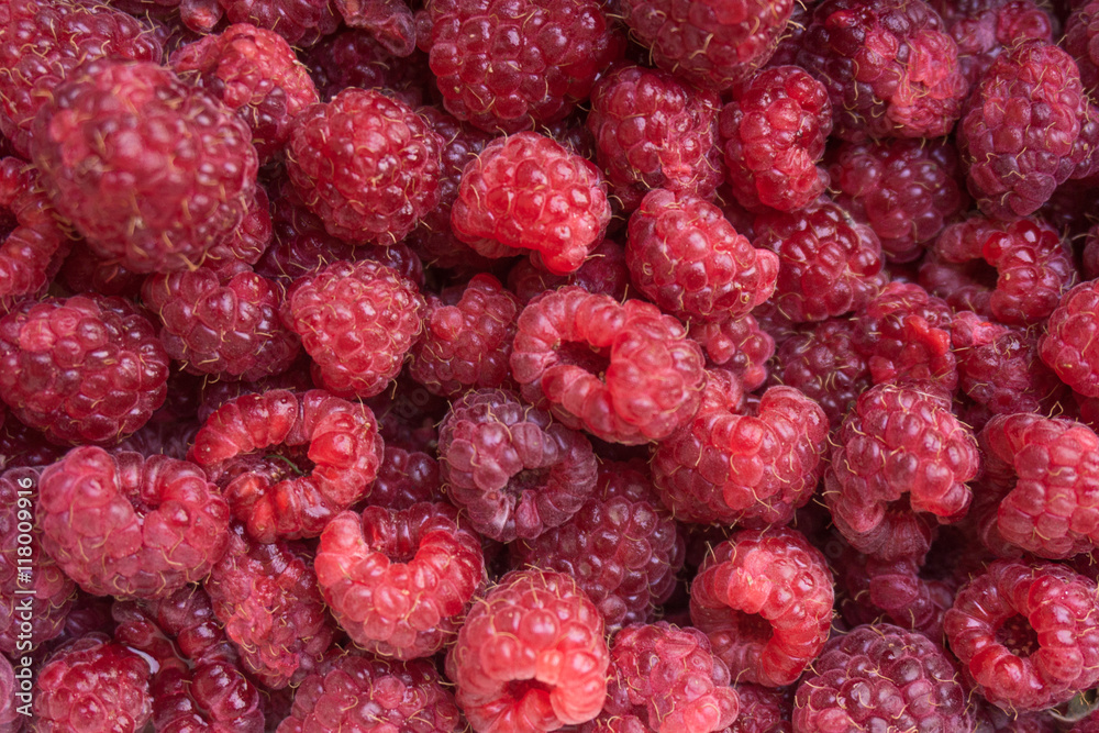 raspberries background