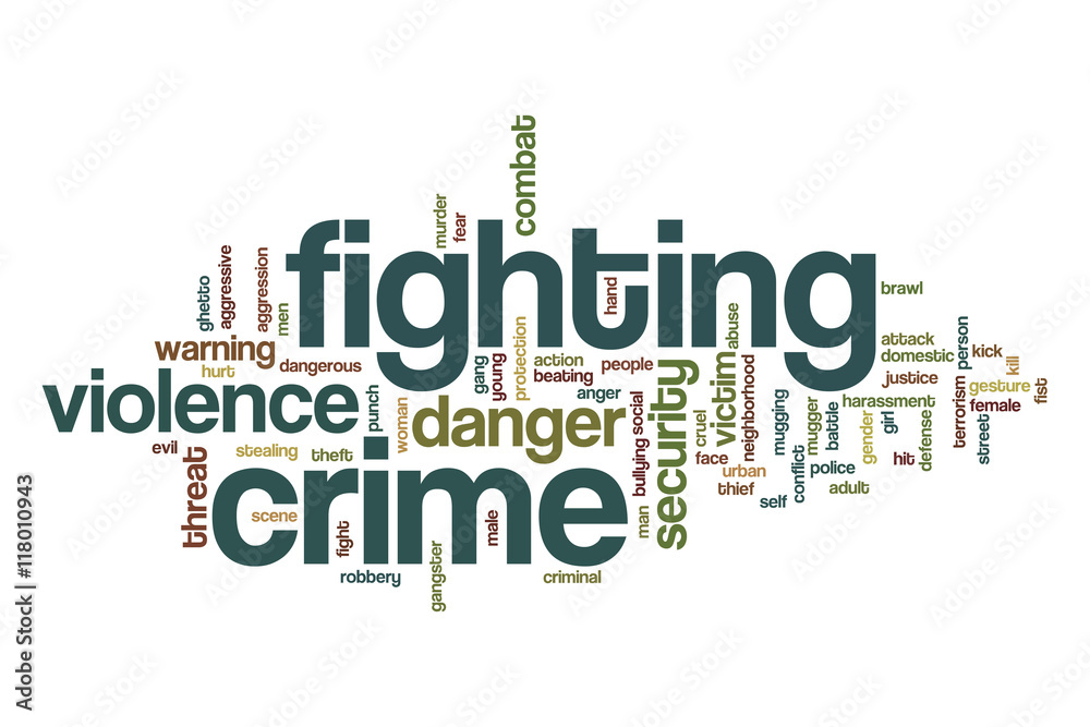 Fighting crime word cloud