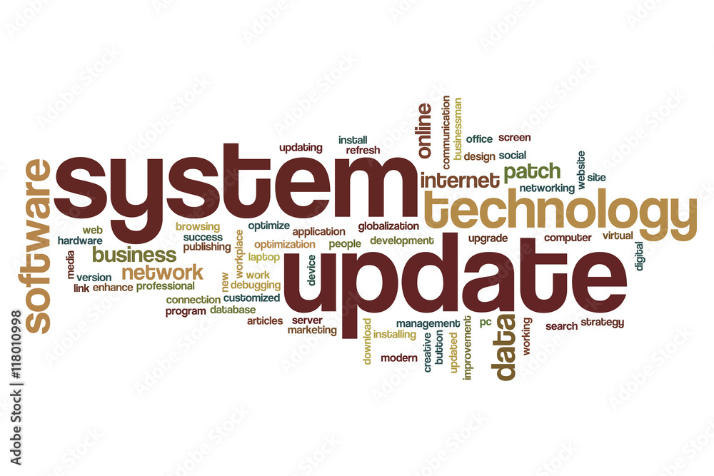 System update word cloud