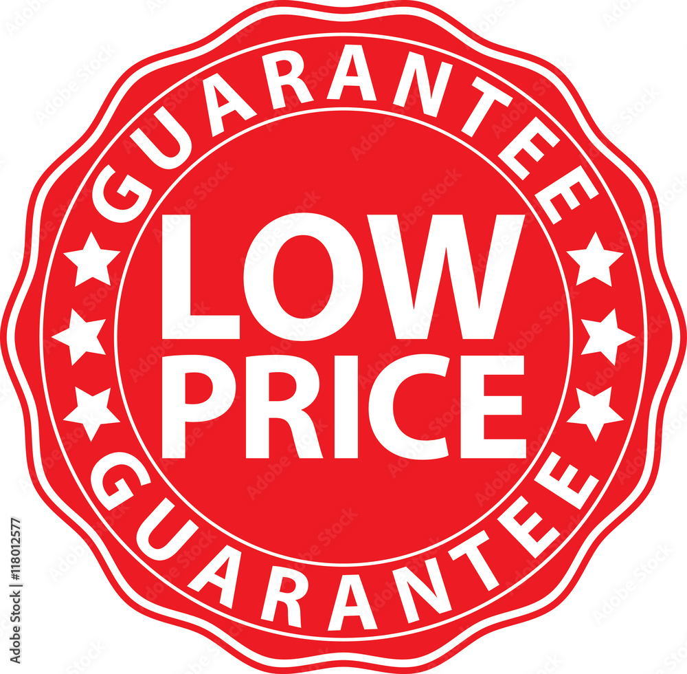 Low price guarantee red sign, vector illustration Low price guarantee red sign, vector illustration