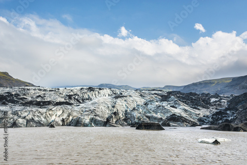 Jokulsarlon glacier in the sunny day. Vatnajokull National Park. Iceland.