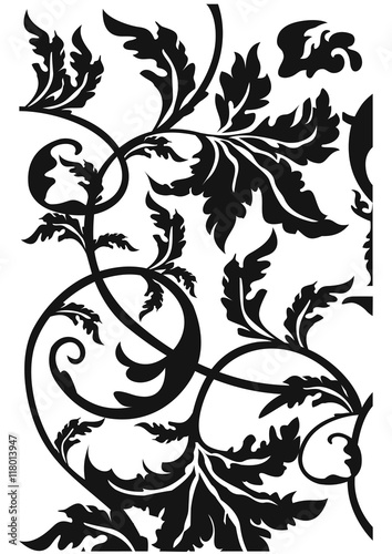 Liana pattern, ivy pattern, forging pattern, decorative pattern, swirl pattern, vine pattern, ornamental pattern, vintage pattern. Vector